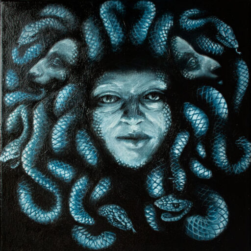 Gorgone Technique - peinture à l’huile